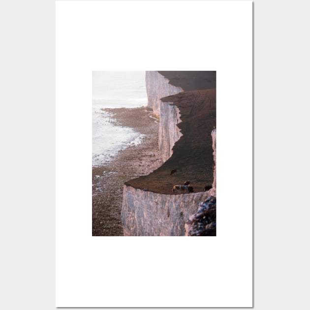 The Seven Sisters cliffs, East Sussex (cows) Wall Art by Avalinart